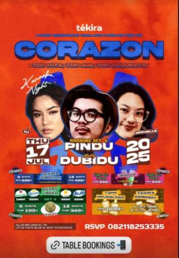 TEKIRA BLOK M JAKARTA - CORAZON