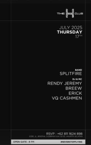 THE H CLUB SCBD JAKARTA - THURSDAY