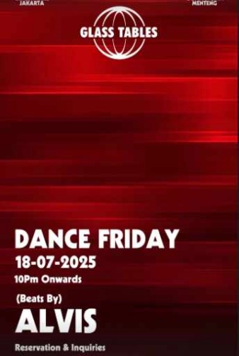 GLASS TABLES MENTENG JAKARTA - DANCE FRIDAY