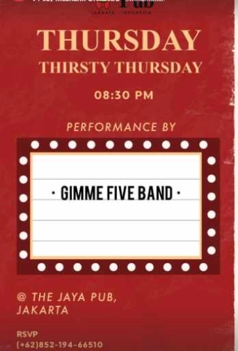 JAYA PUB MENTENG JAKARTA - THIRSTY THURSDAY