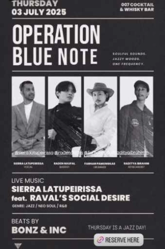 007 COCKTAIL & WHISKY BAR SENOPATI JAKARTA - OPERATION BLUE NOTE