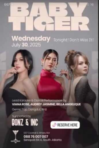 007 COCKTAIL & WHISKY BAR SENOPATI JAKARTA - BABY TIGER