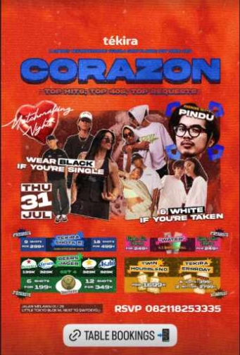 TEKIRA BLOK M JAKARTA - CORAZON