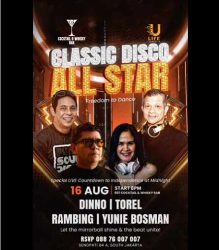 007 COCKTAIL & WHISKY BAR SENOPATI JAKARTA - CLASSIC DISCO ALL STAR