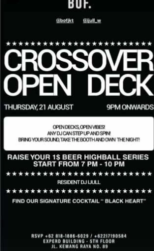 BOF KEMANG JAKARTA - CROSSOVER OPEN DECK