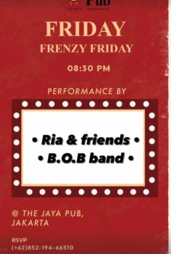 JAYA PUB MENTENG JAKARTA - FRENZY FRIDAY