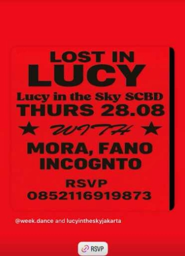 LUCY IN THE SKY SCBD JAKARTA - THURSDAY