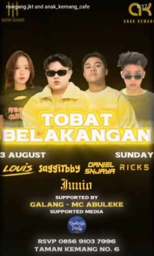 ANAK KEMANG CAFE JAKARTA - TOBAT BELAKANGAN
