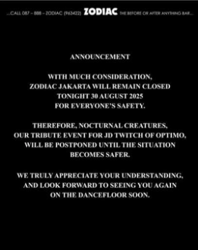 ZODIAC SENOPATI JAKARTA - SATURDAY