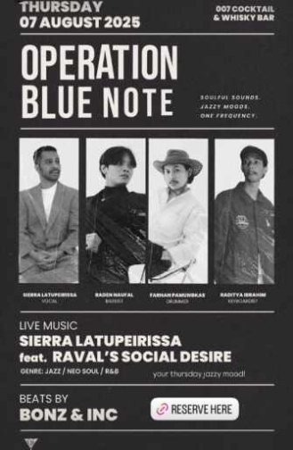 007 COCKTAIL & WHISKY BAR SENOPATI JAKARTA - OPERATION BLUE NOTE