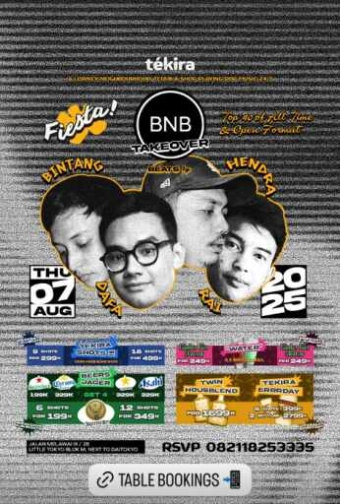 TEKIRA BLOK M JAKARTA - BNB TAKEOVER