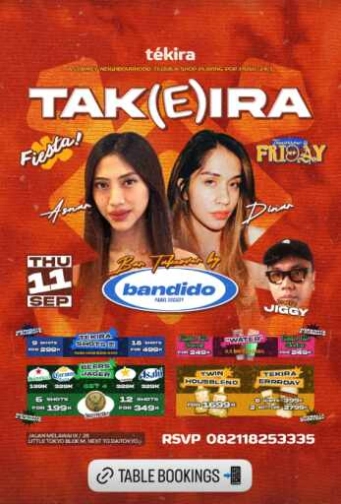 TEKIRA BLOK M JAKARTA - TAK(E)IRA