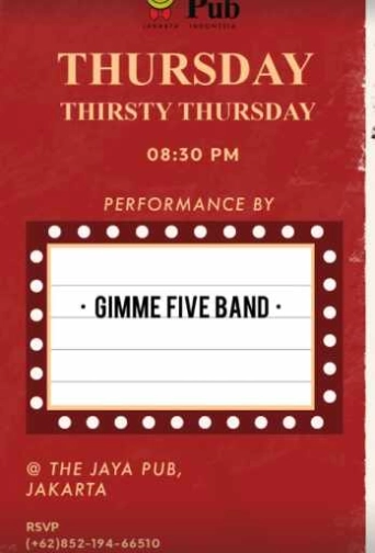 JAYA PUB MENTENG JAKARTA - THIRSTY THURSDAY