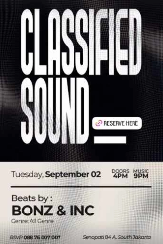 007 COCKTAIL & WHISKY BAR SENOPATI JAKARTA - CLASSIFIED SOUND
