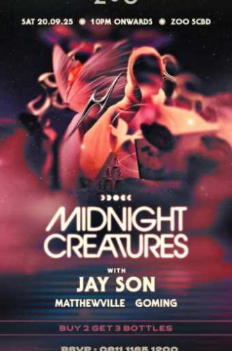 ZOO SCBD JAKARTA - MIDNIGHT CREATURES