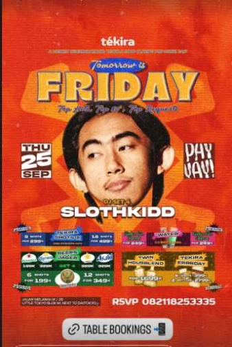 TEKIRA BLOK M JAKARTA - TOMORROW IS FRIDAY