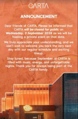 CARTA SCBD JAKARTA - WEDNESDAY