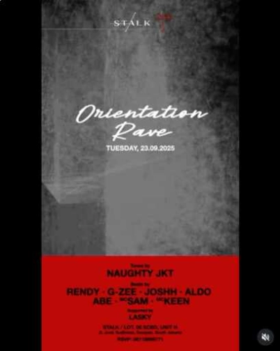STALK SCBD JAKARTA - ORIENTATION RAVE