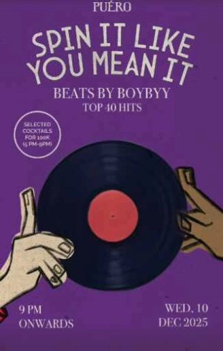 PUERO SENOPATI JAKARTA - SPIN IT LIKE YOU MEAN IT