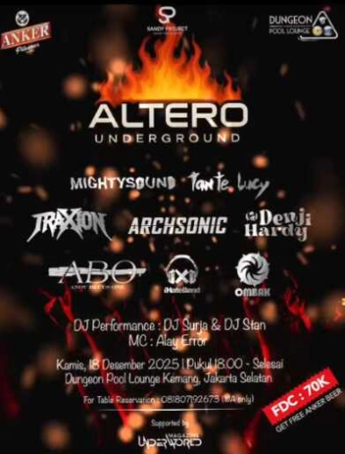 DUNGEON POOL LOUNGE JAKARTA - ALTERO UNDERGROUND