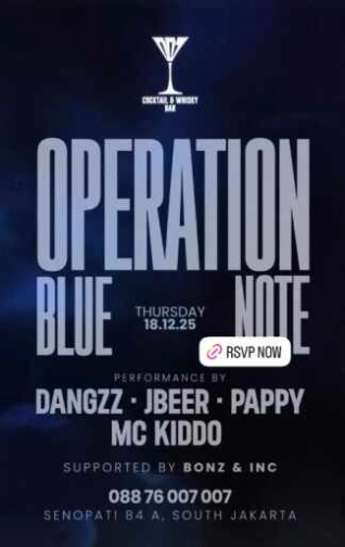 007 COCKTAIL & WHISKY BAR JAKARTA - OPERATION BLUE NOTE
