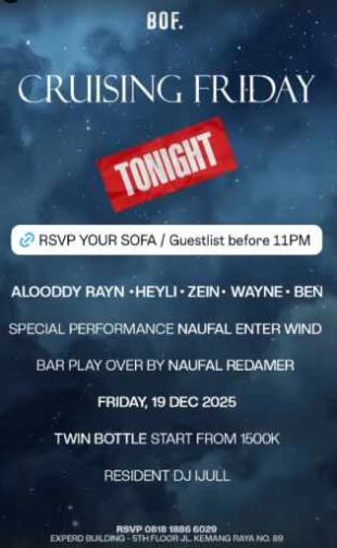 BOF KEMANG JAKARTA - CRUISING FRIDAY