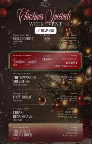 IZZY SOCIAL CLUB GUNAWARMAN JAKARTA - CHRISTMAS SPECTACLE