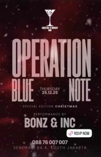 007 COCKTAIL & WHISKY BAR JAKARTA - OPERATION BLUE NOTE