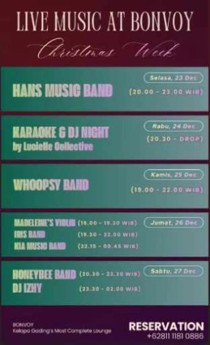 BONVOY  LOUNGE KELAPA GADING JAKARTA - THURSDAY