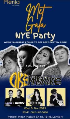 MENJA RESTO & LOUNGE JAKARTA - MET GALA NYE PARTY