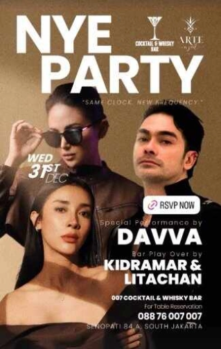 007 COCKTAIL & WHISKY BAR SENOPATI JAKARTA - NYE PARTY