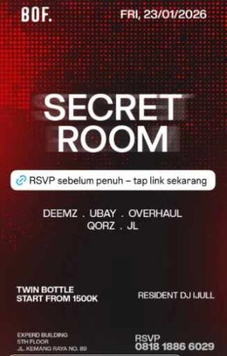 BOF KEMANG JAKARTA - SECRET ROOM