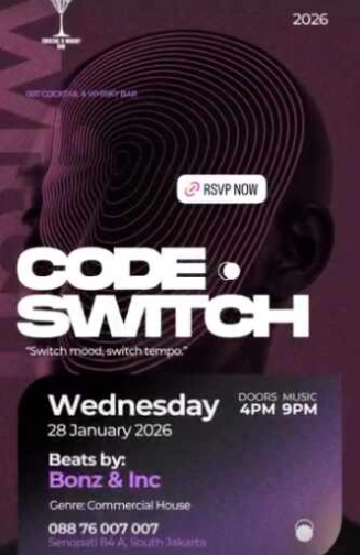 007 COCKTAIL & WHISKY BAR SENOPATI JAKARTA - CODE SWITCH