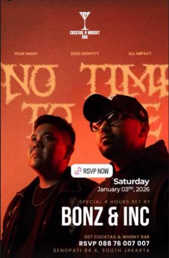 007 COCKTAIL & WHISKY BAR SENOPATI JAKARTA - NO TIME NO DIE