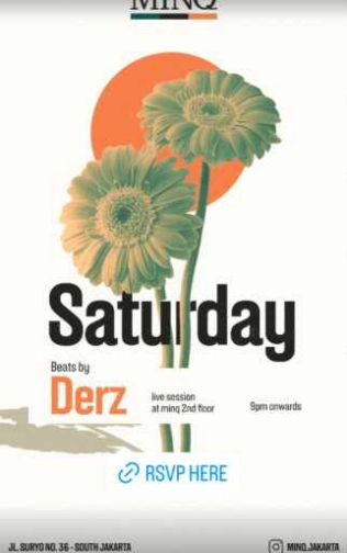 MINQ SENOPATI JAKARTA - SATURDAY