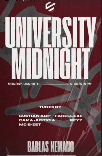 BABLAS KEMANG JAKARTA - UNVERSITY MIDNIGHT