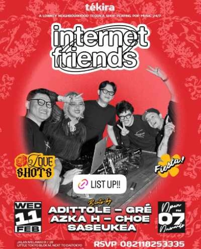 TEKIRA BLOK M JAKARTA - INTERNET FRIENDS