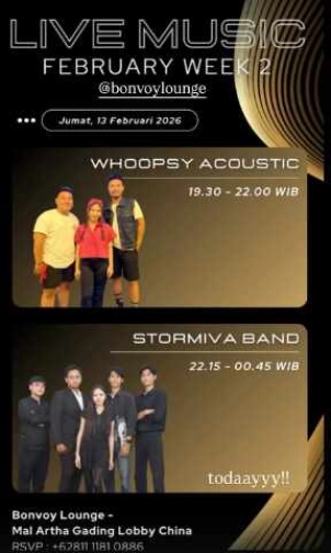 BONVOY LOUNGE KELAPA GADING JAKARTA - FRIDAY