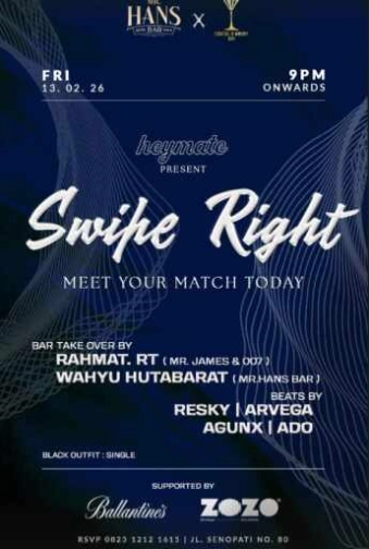MR HANS BAR SENOPATI JAKARTA - SWIPE RIGHT