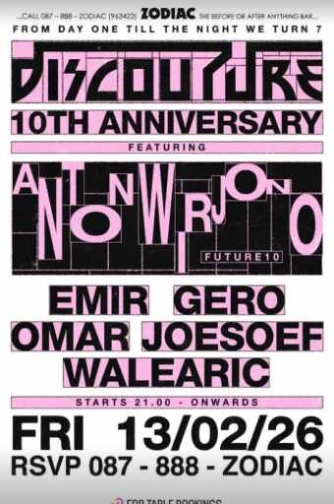 ZODIAC SENOPATI JAKARTA - DISCO JRE  10TH ANNIVERSARY