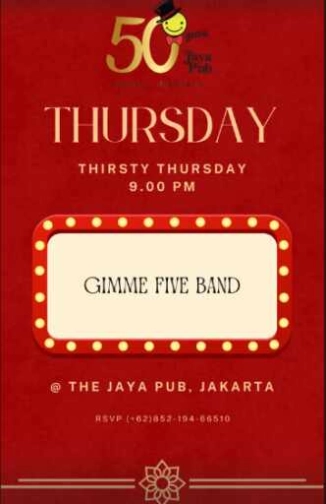 JAYA PUB MENTENG JAKARTA - THURSDAY