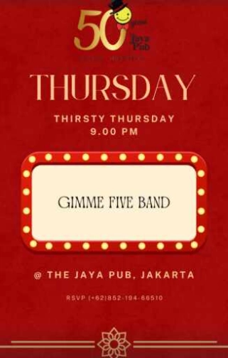 JAYA PUB MENTENG JAKARTA - THIRSTY THURSDAY