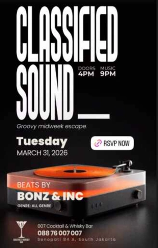 007 - COCKTAIL & WHISKY BAR JAKARTA - CLASSIFIED SOUND