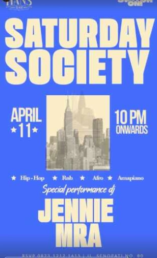 MR HANS BAR SENOPATI JAKARTA - SATURDAY SOCIETY