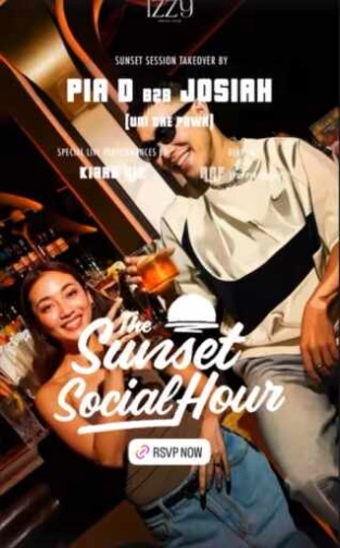 IZZY SOCIAL CLUB GUNAWARMAN JAKARTA - THE SUNSET SOCIAL HOUR