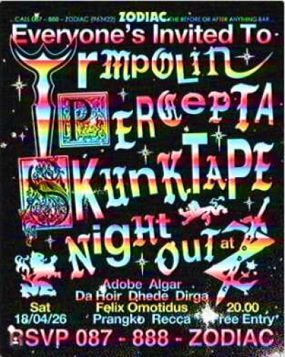ZODIAC SENOPATI JAKARTA - TRMPOLIN, PERCEPTA, SKUNKTAPE NIGHT OUT