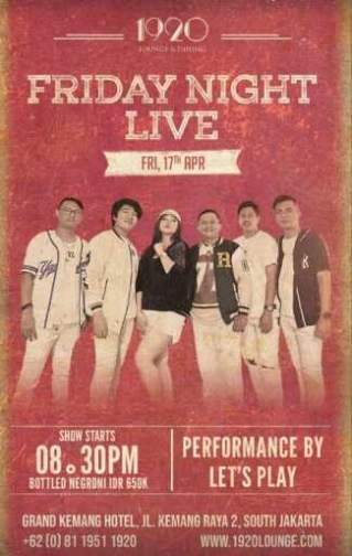 1920 LOUNGE KEMANG JAKARTA - FRIDAY NIGHT LIVE