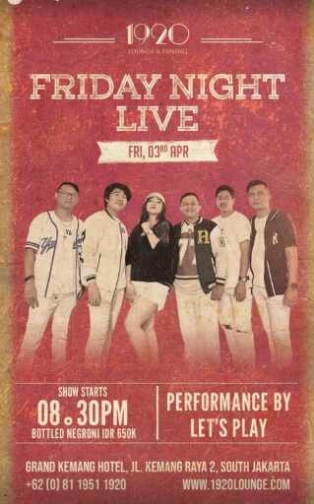 1920 LOUNGE KEMANG JAKARTA - FRIDAY NIGHT LIVE