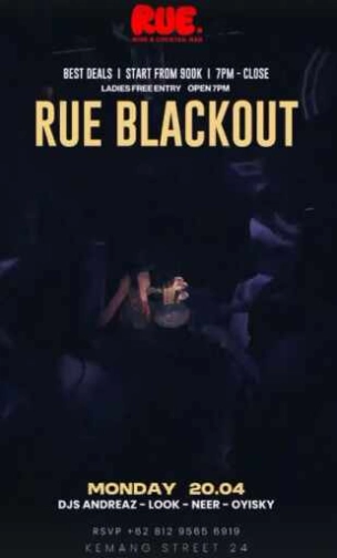 RUE WINE AND COCKTAIL BAR KEMANG JAKARTA - RUE BLACKOUT