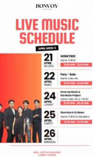 BONVOY LOUNGE KELAPA GADING JAKARTA - SATURDAY